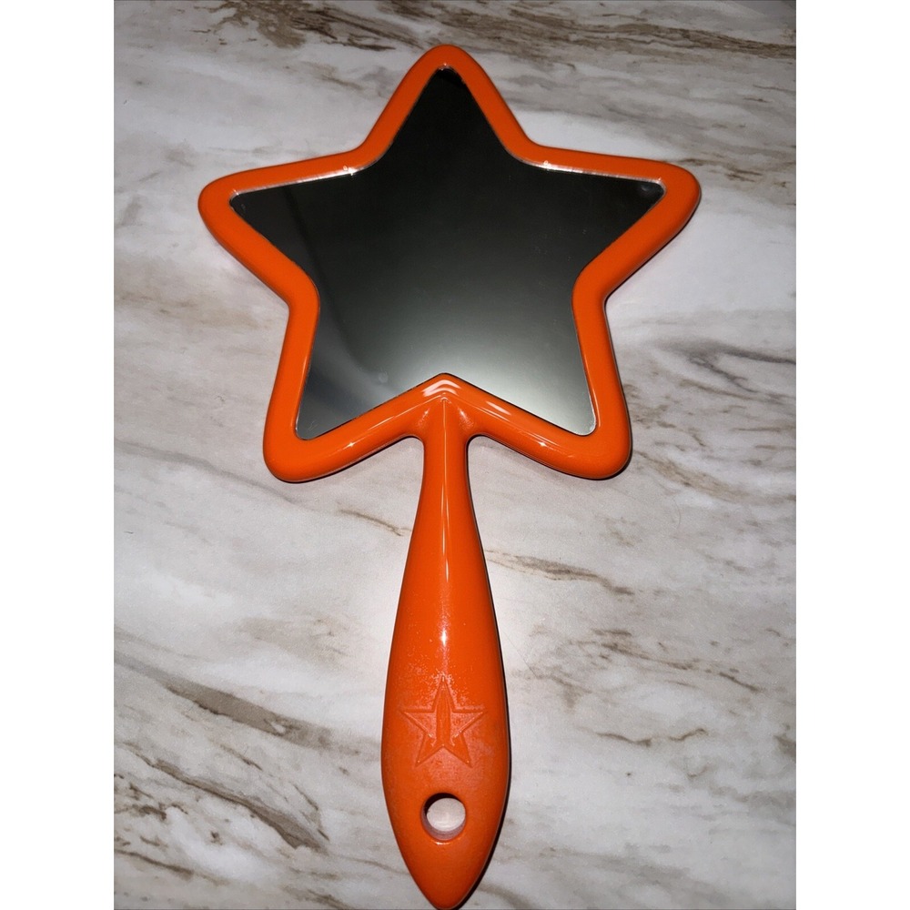 JEFFREE STAR COSMETICS HAND STAR MIRROR ORANGE/ BLACK HALLOWEEN*See Description!